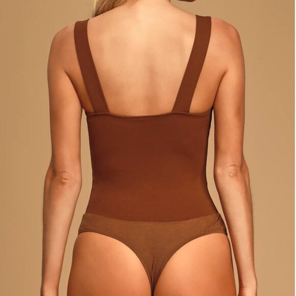 LULUS Symbolize Rust Brown Sleeveless Bodysuit Lulus Basics Size Medium - Picture 3 of 9